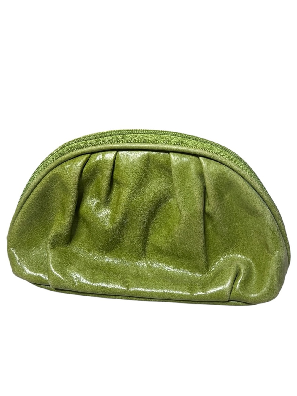 HOBO International Jem Kiwi Green Leather Lipstick Cosmetic Pouch - Picture 3 of 9